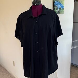 Torrid Black Casual Button Down Shirt